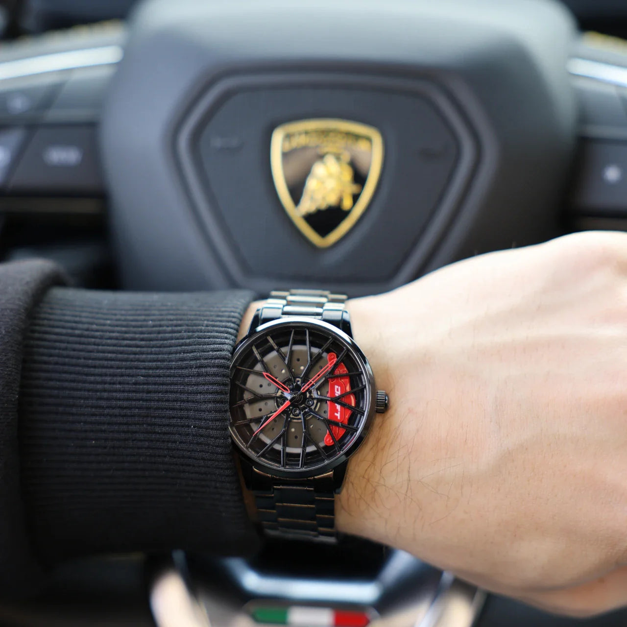 Motorsport-Felgen-Uhr