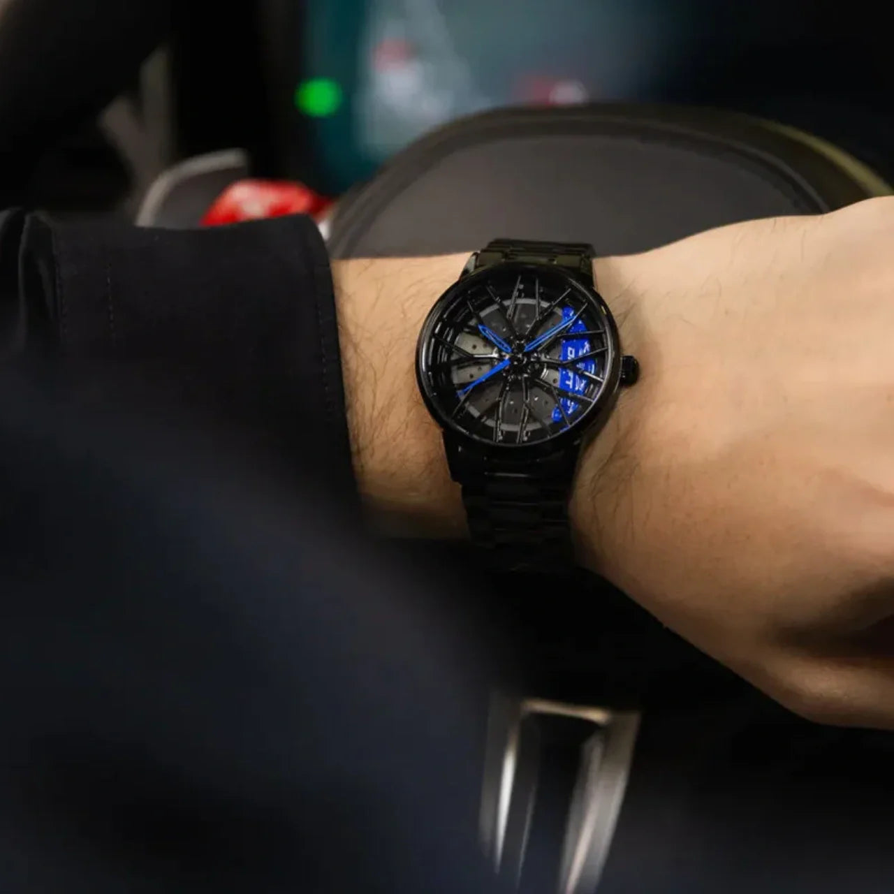 Motorsport-Felgen-Uhr