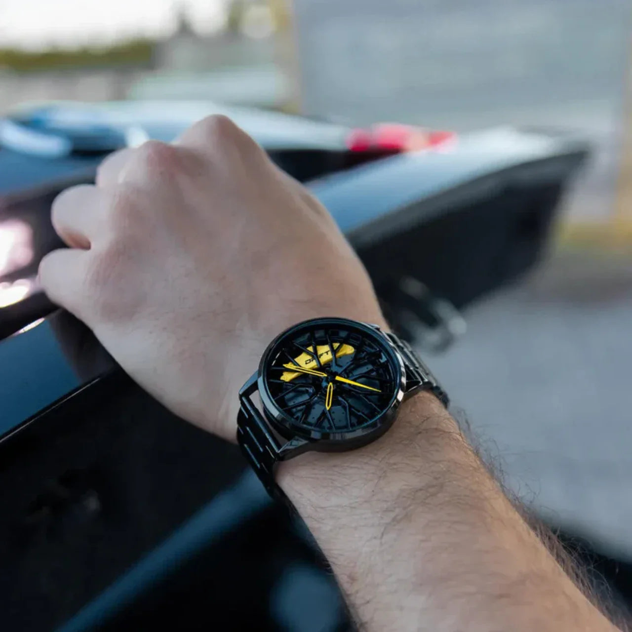 Motorsport-Felgen-Uhr