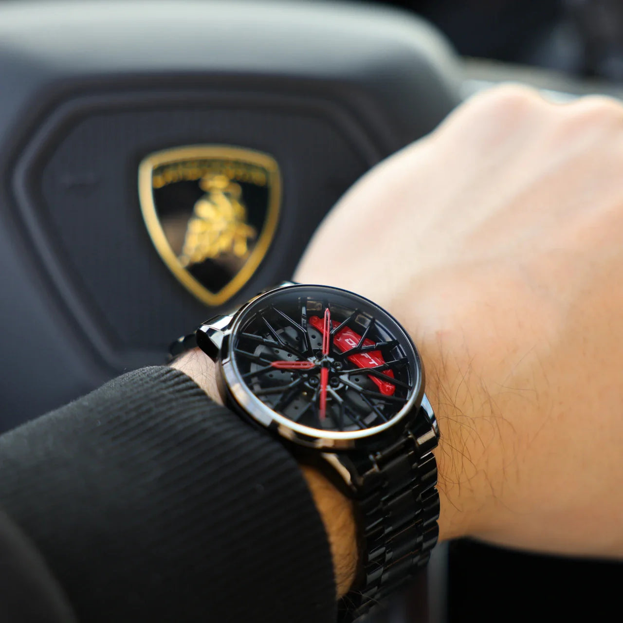 Motorsport-Felgen-Uhr